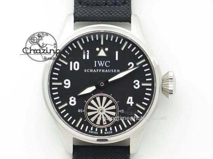 MIROTIME 0224 Soft MARK XVIII IW327001 SS FKF 1:1 Best Edition Black Dial On Black Leather Strap 7119